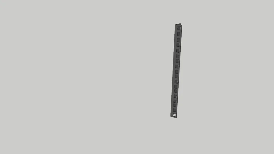 6U Rack Strip with Square Holes 2mm Thick - Penn Elcom R0863/2MM-06