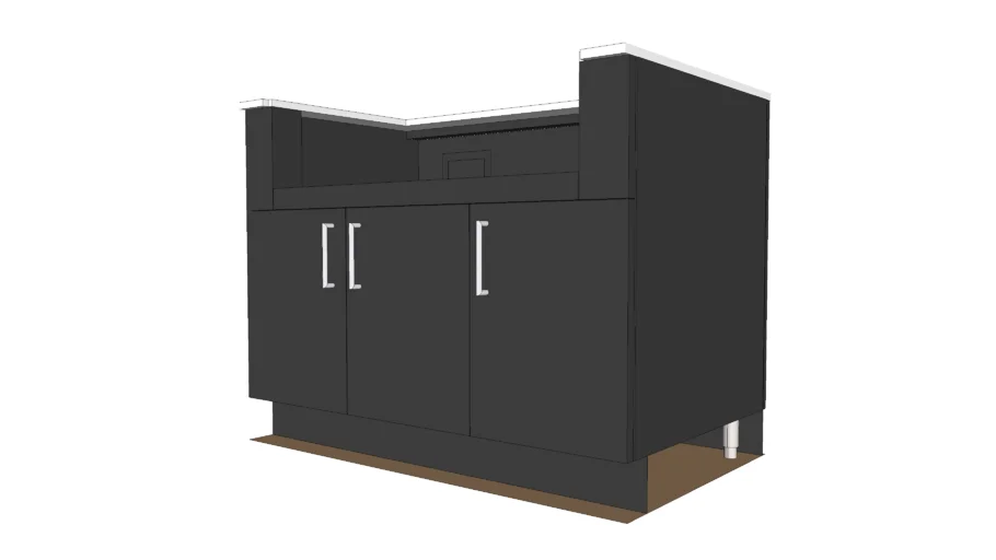 48” Grill Base Cabinet Urban Bonfire Outdoor Kitchen