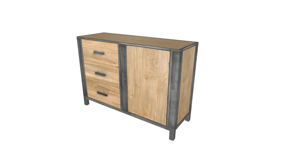 Buffet de style industriel CHIC191 (L:130cm) - collection CHIC