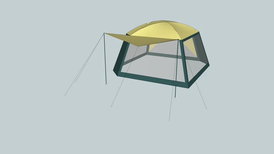 Coleman 3 Pole Screen Tarp | 3D Warehouse