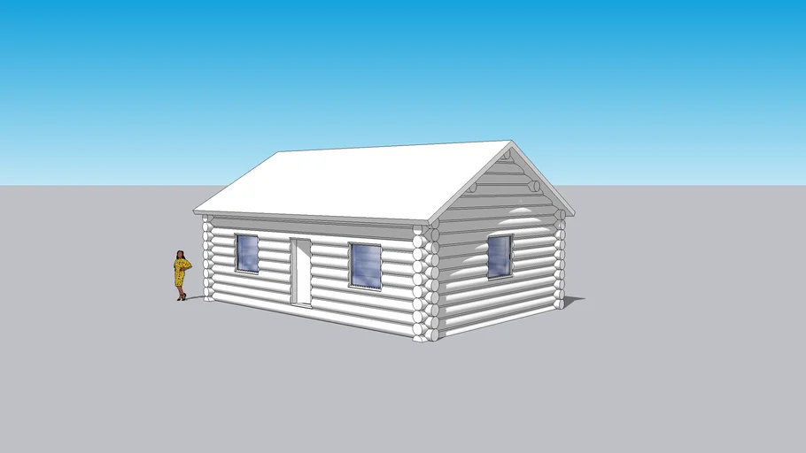 Log Cabin as modeled Live!