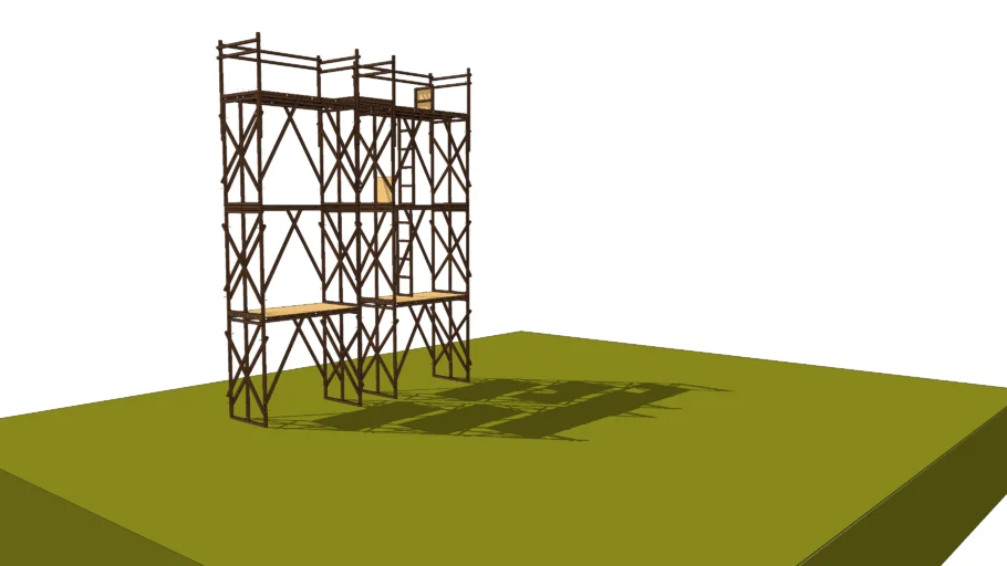 wooden scaffolding