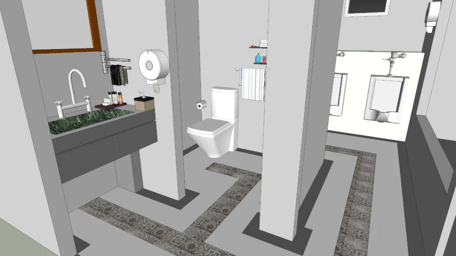 3d toilet, 2ks vkl cotto