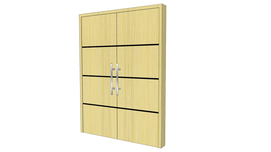 Wood Door Double #7 160 cm