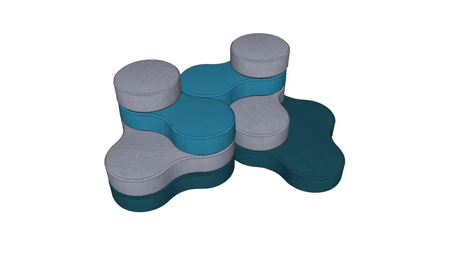 TAPA ROUND Pouffes config 7 - N4-I+N4-II