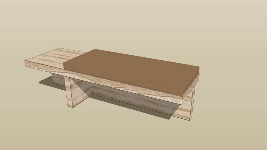 CB2 Pierre Modern Travertine Bench