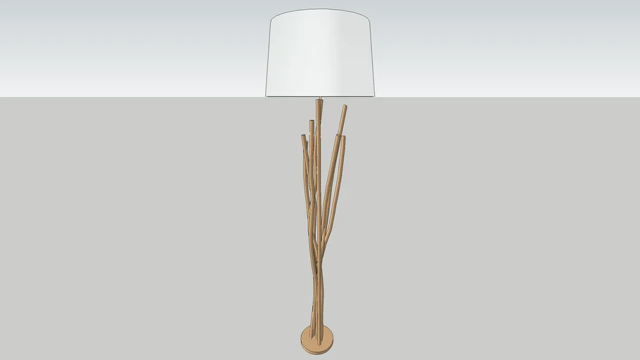 branch floor lamp- luminária de piso madeira tronco