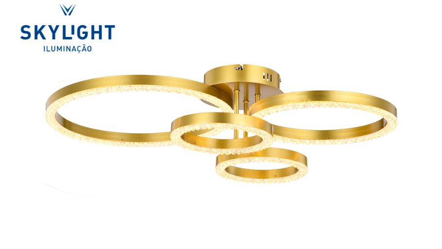 Plafon Holly SKY-4004DO - Dourado | Skylight
