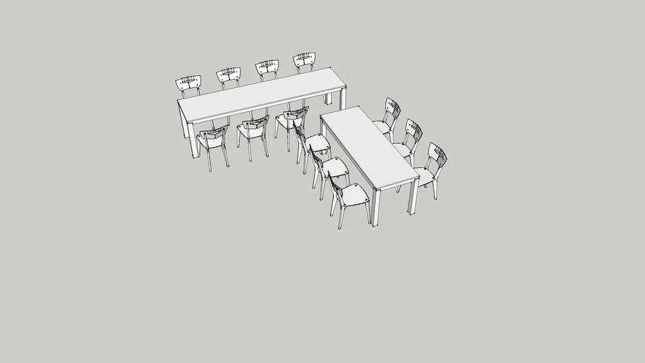 Meja makan + Kursi