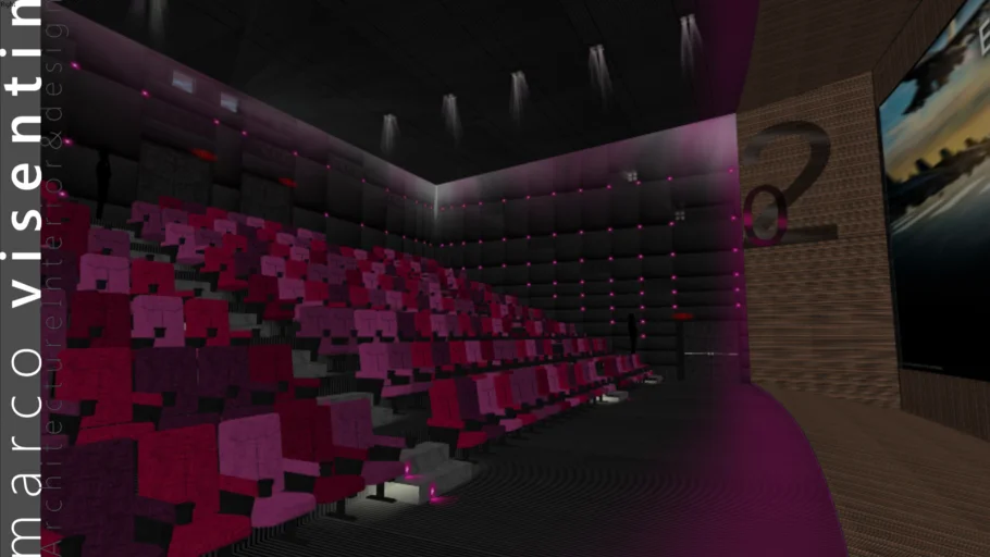 multiplex - hall02 - wide screen & atmos surround | 3D Warehouse