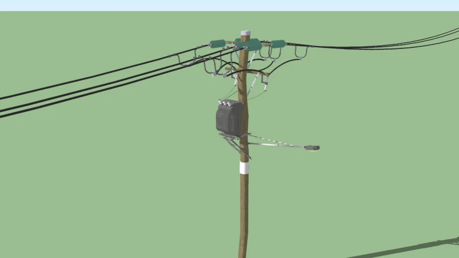 Power Pole With Transformer