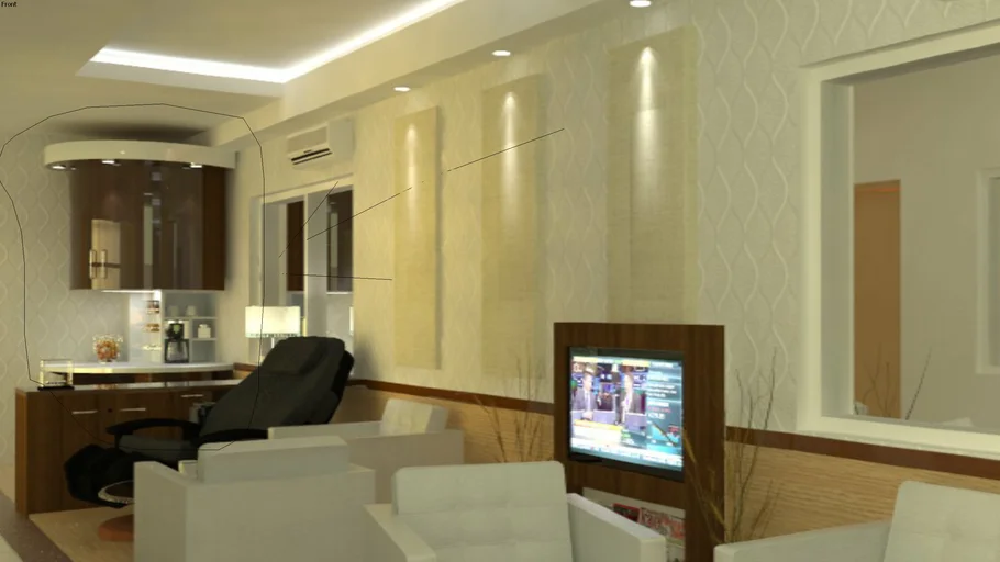 C shape mini kitchen