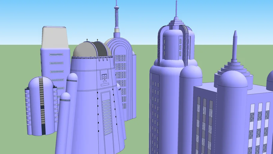 Cloud City Art Deco Buildings
