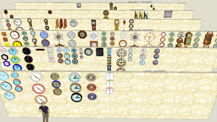 wall clock props | 3D Warehouse