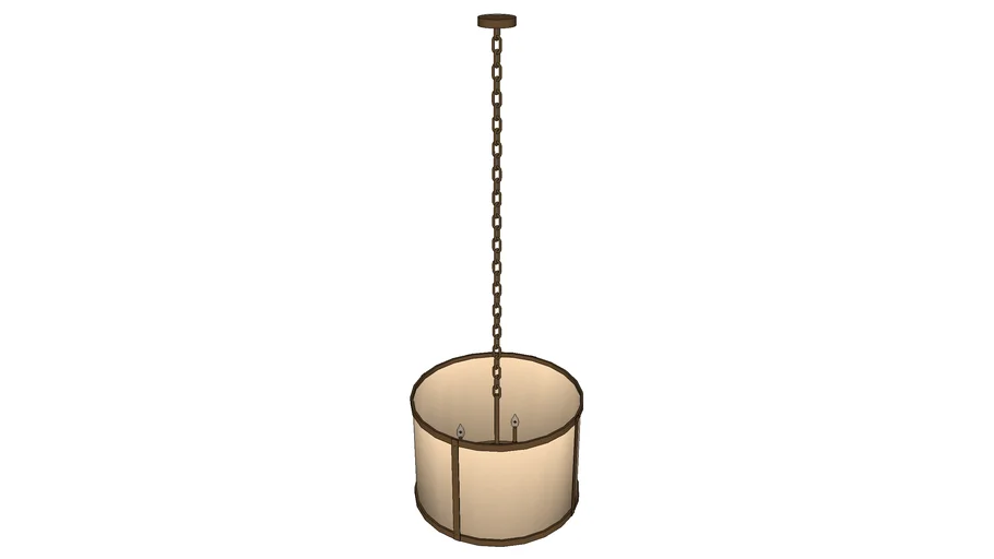 Shades of Light - Brass Strapped Drum Pendant