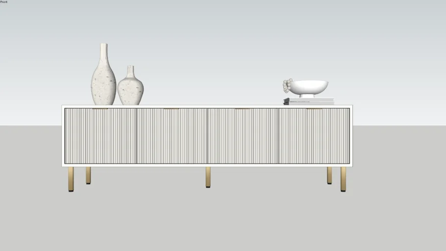 West Elm - Quinn Media White Console - 80 in