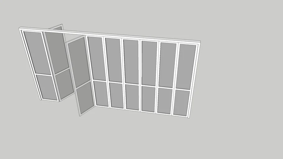 Pintu lipat kaca indoor