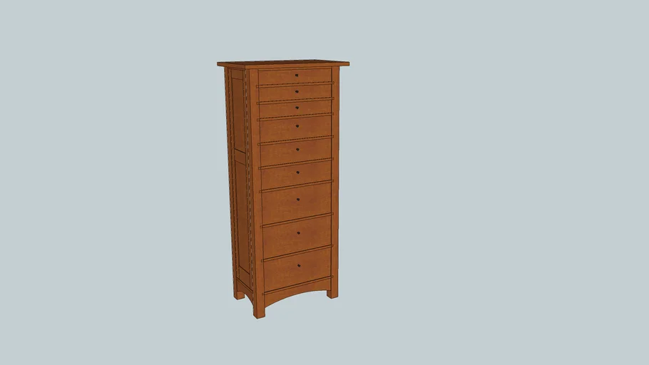 Arts & Crafts Jewelry Armoire / Lingerie Chest