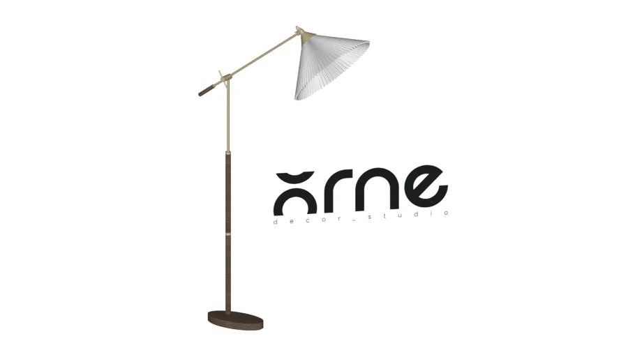 Luminária de Piso Coluna Minimalista Retrô Articulada Olena