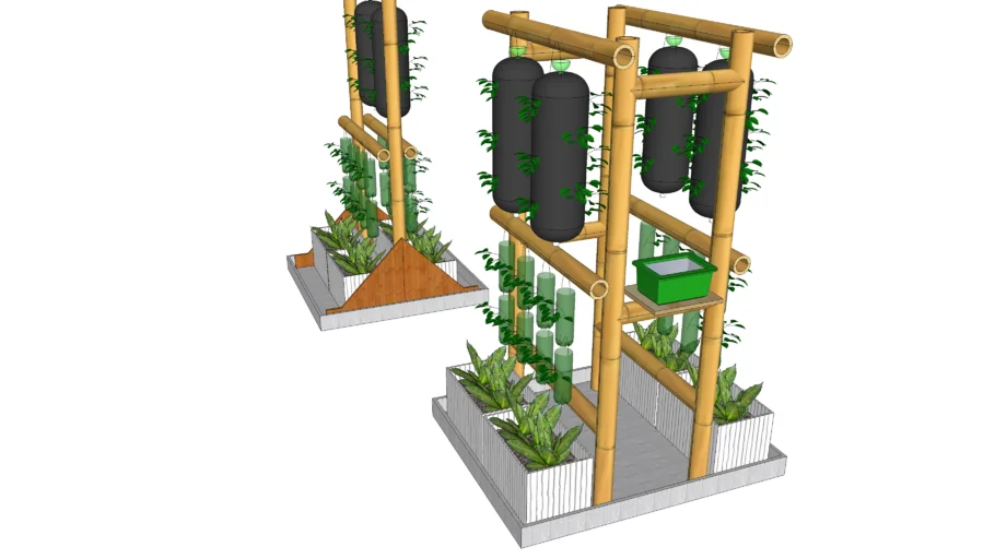 HUERTO URBANO EN BAMBU