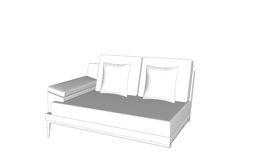 SOTTILE - Módulo Fixo 140 CM - Braço Esquerdo.skp