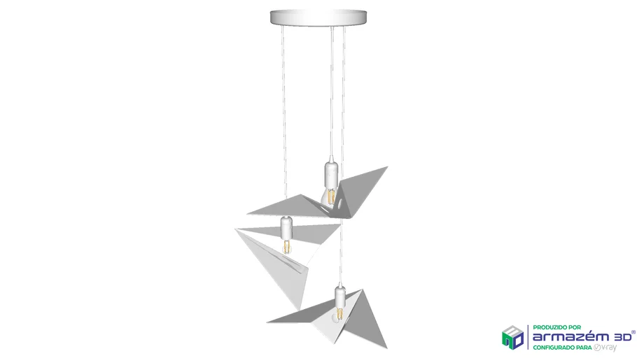 LUSTRE FLYING BRANCO (VERSÃO 2019)
