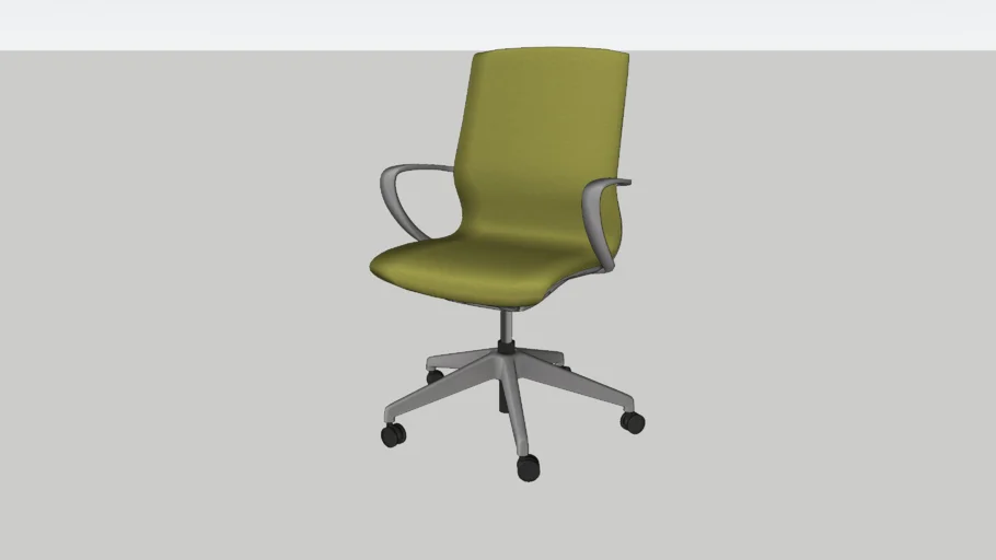 Modern office chair with yellow seat