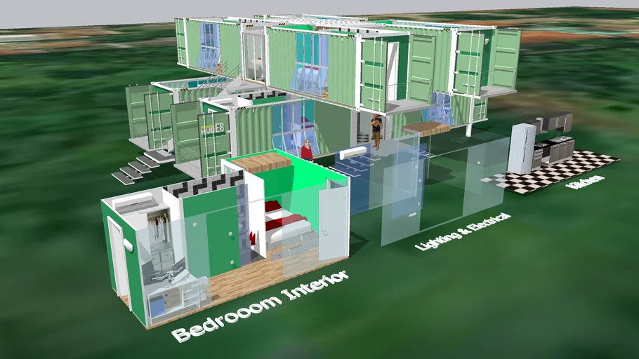 20 ft based  home container