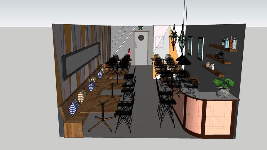 80s cafe