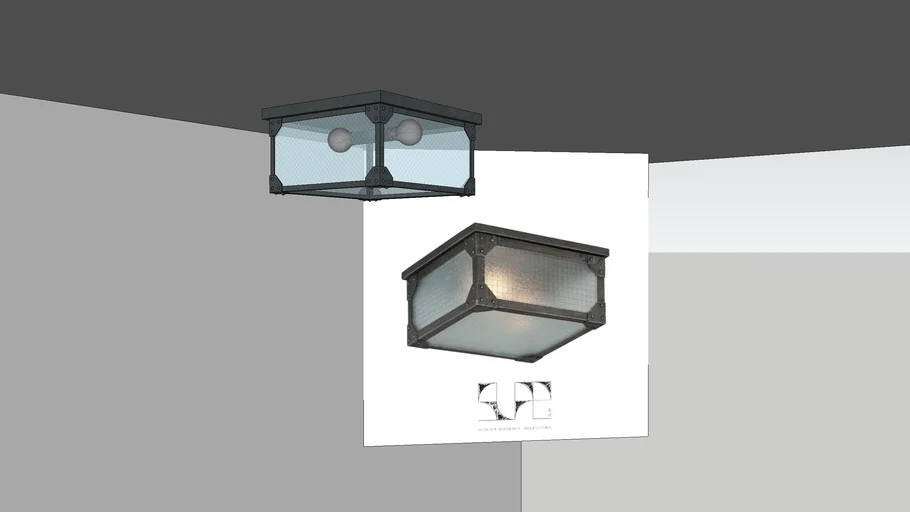 HD -  Troy Lighting Hoboken 2-Light Aged Pewter Outdoor Flush Mount - Wall Lamp - B3873