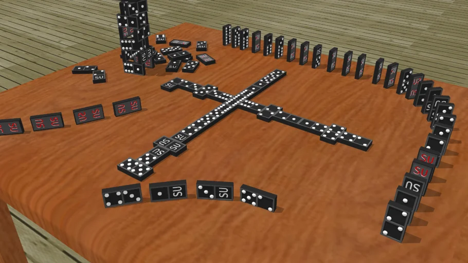 Dominoes - Part of 3d challenge 002 - Wooden Toy