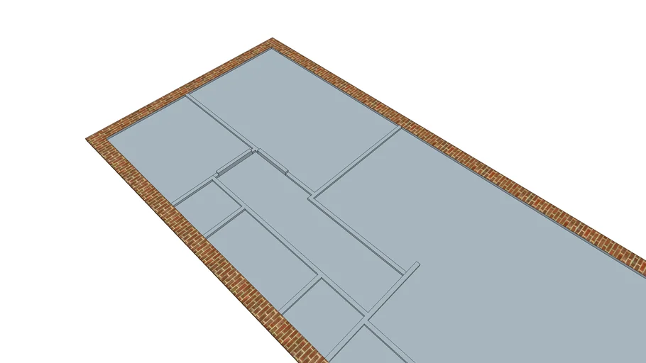 Kale plattegrond met muren en deuren