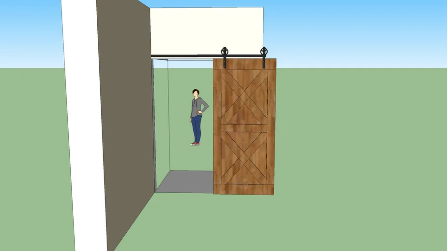 43" Hallway Barn Door Design