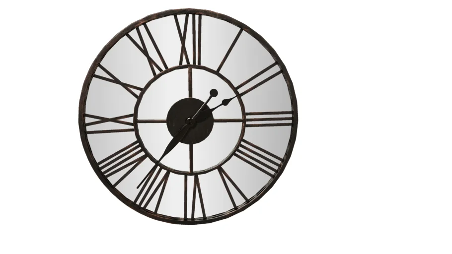 30580 Wall Clock Factory Mirror 60cm