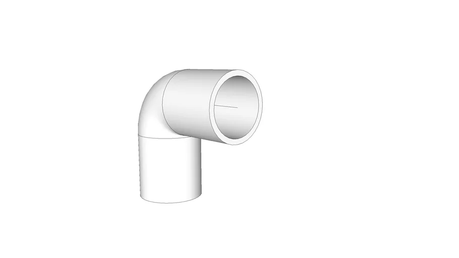 Pipe, PVC, Elbow, Short, 90deg, 1/2"