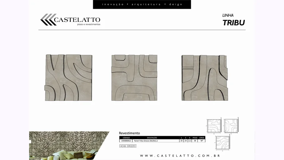 revestimento castelatto, Tribu
