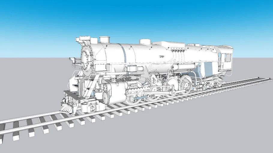 Pere Marquette 1225 steam locomotive (unfinished)