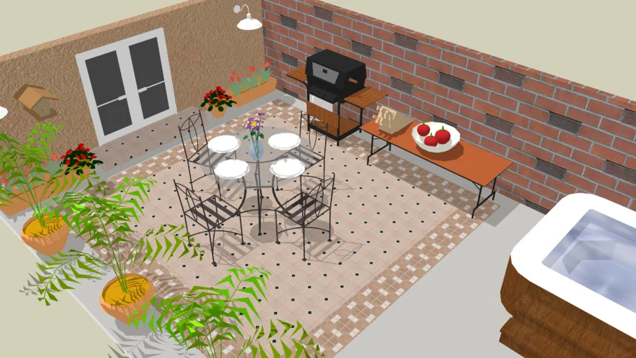 landscape and barbecue