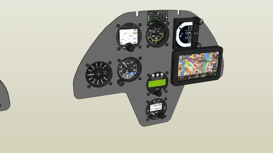 Libelle H201B Cockpit-Layout mit modernen Instrumenten