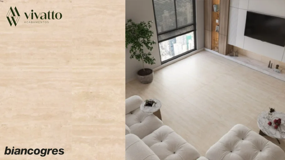 Travertino Navona 60x120cm - Biancogres Porcelanato