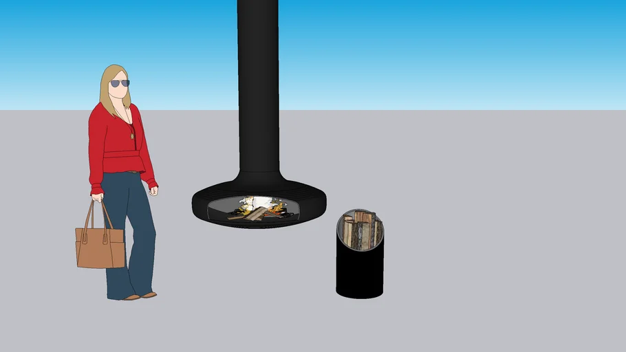 Chimenea flotante de diseño