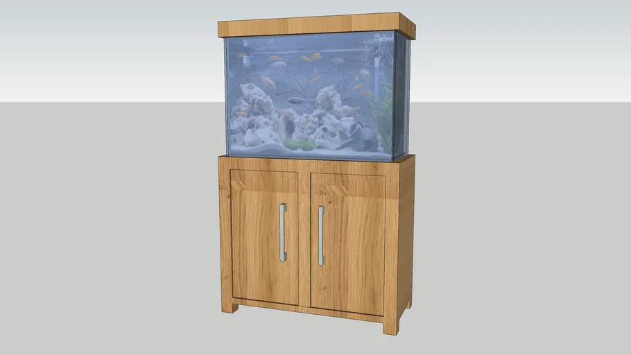Aqua Oak Fish Tank Tropical Aquarium