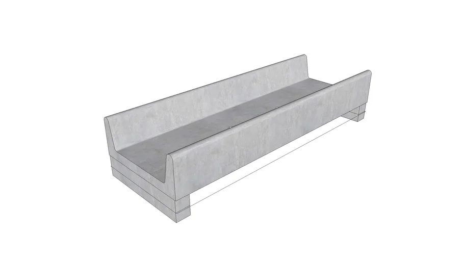Johnson Concrete feed bunk, 10' double side