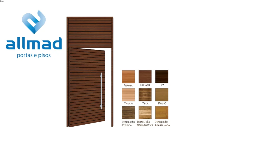 Porta pivotante com Painel superior