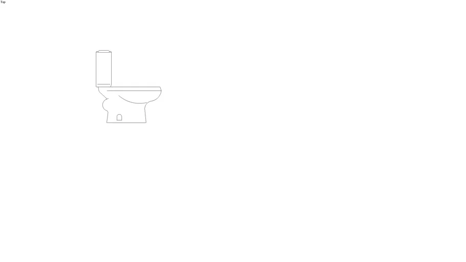 Toilet Side Elevation View