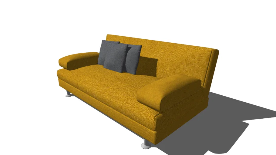 HOME CB SOFA CAMA CLIC-CLAC SIN BRAZO MOSTAZA