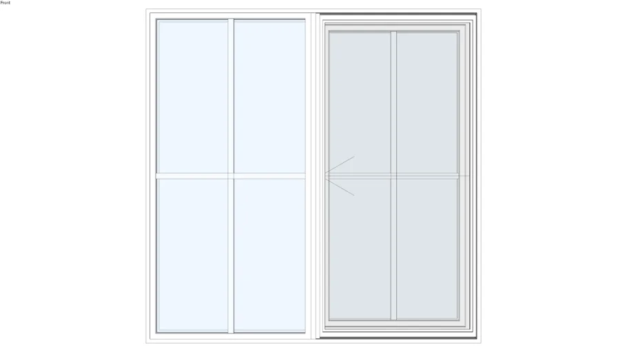 Thermally Improved Aluminum | A250 Half Vent Horizontal Sliding Window