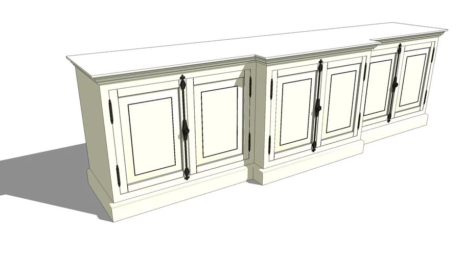 Aparador Estilo Frances - French Panel Media Console