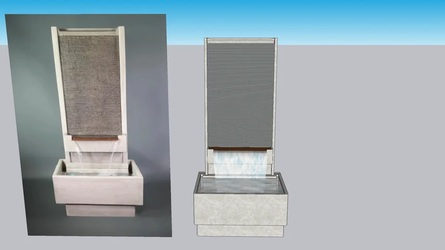 Ciana Concrete Brentwood Fountain with Light