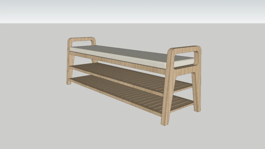 BENCH WITH SHOE RACK